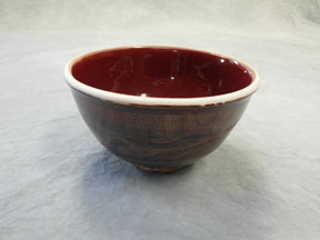 Bowl: Pete's Copper Red and Honey Luster on porcelain